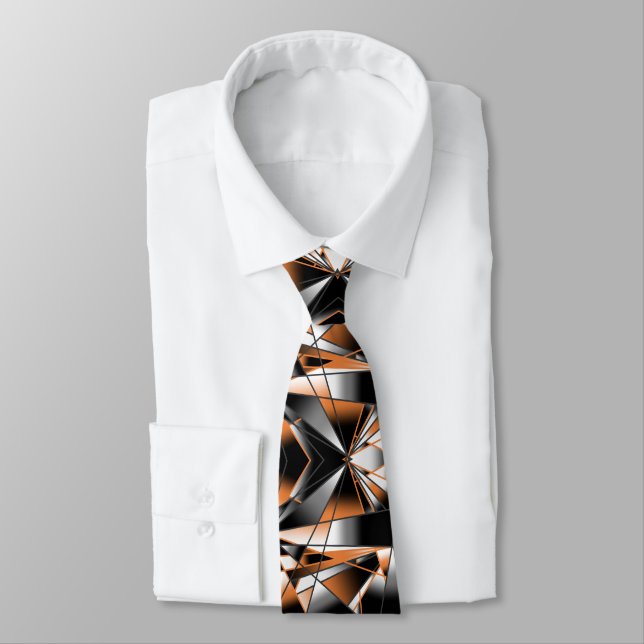 Cravate Orange dégradé couleur remplissage conception méca (Attaché)