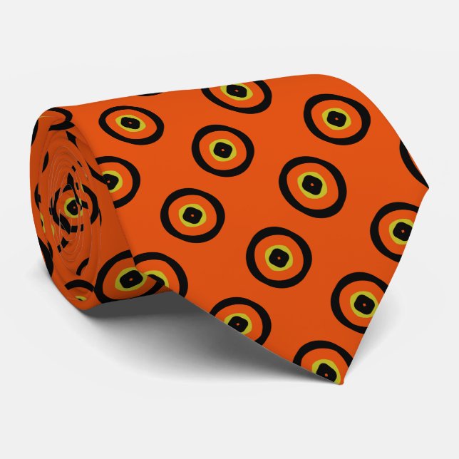 Cravate Orange et noir chic (Roulé)