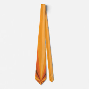 Cravate orange illusion d'optique pour homme