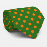 Cravate Orange On Green Polka Dots Pattern Design<br><div class="desc">Green Color Background With Orange Polka Dots Seamless Repeat Pattern Design</div>