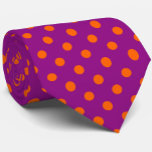 Cravate Orange On Purple Pois Design Motif<br><div class="desc">Arrière - plan couleur violet avec Pois orange Répéter sans interruption Motif design</div>