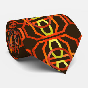 Cravate Orange rétro des années 70