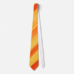Cravate Orange Yellow Abstract Stripes