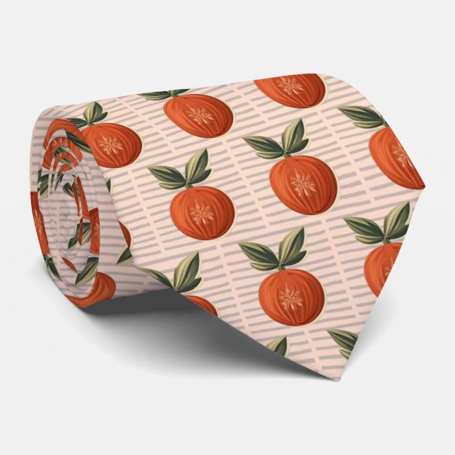 Cravate Oranges sanguines, comme c'est doux ! (Roulé)