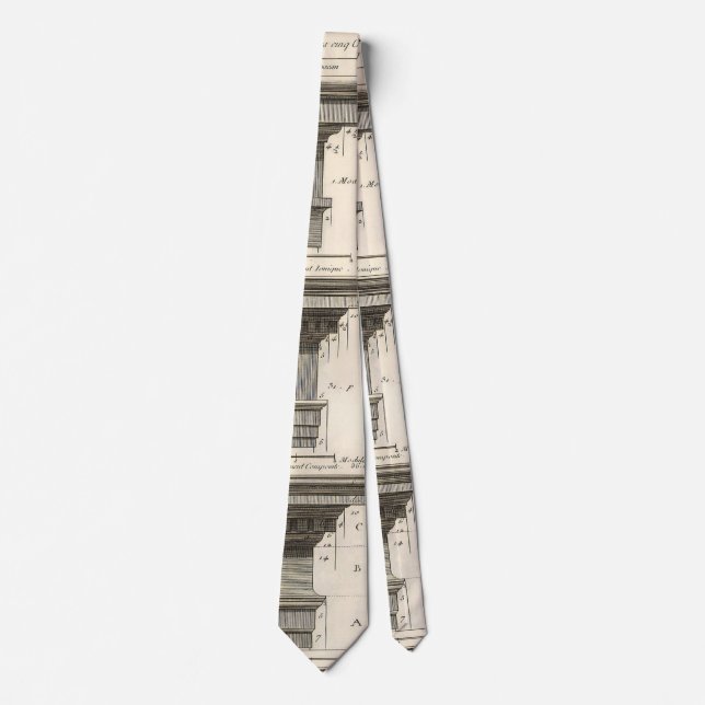Cravate Ordres d'architecture, Entablatures Vintages (Devant)