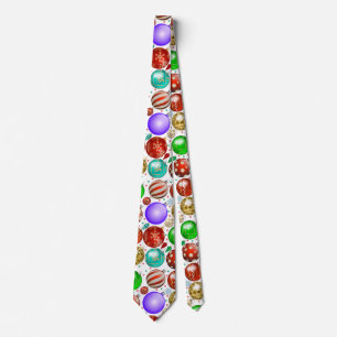 Cravate Ornements de Noël Balls colorés motif