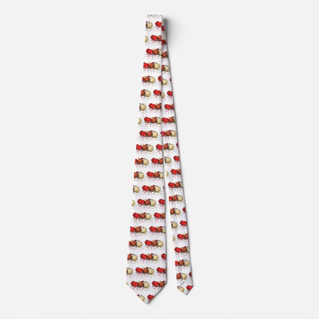 Cravate Ornements fantaisistes de boules de Noël aux étoil (Devant)