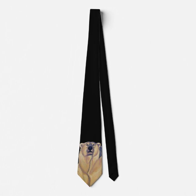 Cravate Ours Polaire Bear Art Neckties personnalis (Devant)