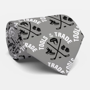 Cravate Outils de hockey du commerce du gris