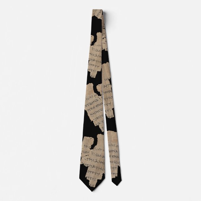 Cravate P52 Fragment de papyrus Tie–Premier Nouveau Testam (Devant)