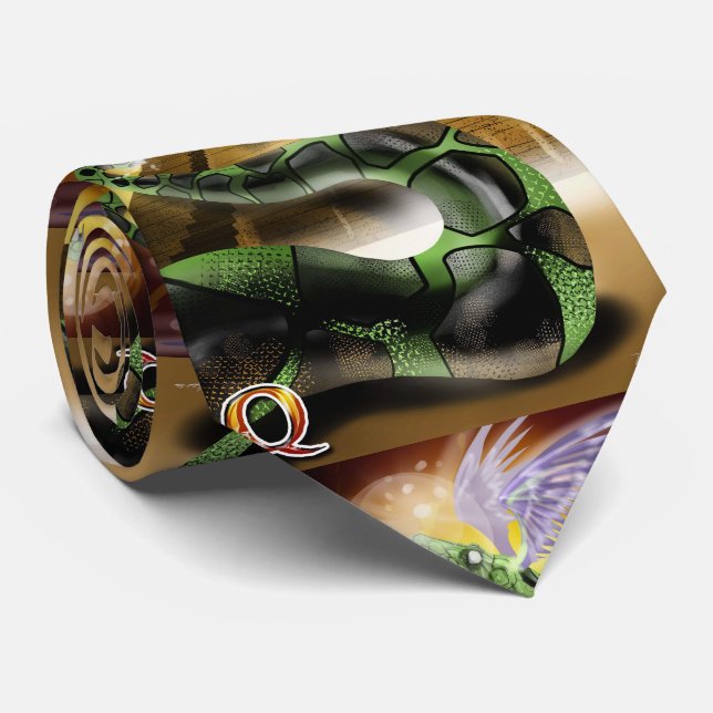 Cravate P est pour Phoenix : Q est pour Quetzalcoatl Crava (Roulé)