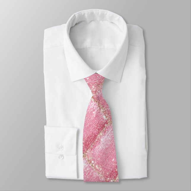 Cravate Paillettes roses Harlequin Glam (Attaché)