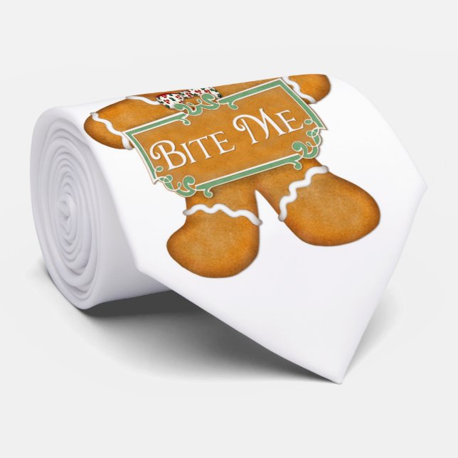 Cravate Pain d'épices Homme 2 - Bite Me (Roulé)