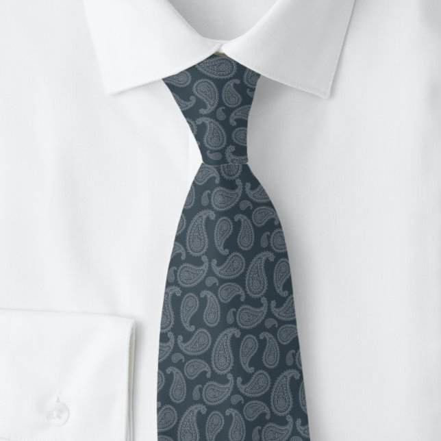 Cravate Paisley Charbon (Créateur téléchargé)