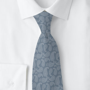 Cravate Paisley Gris Ardoise