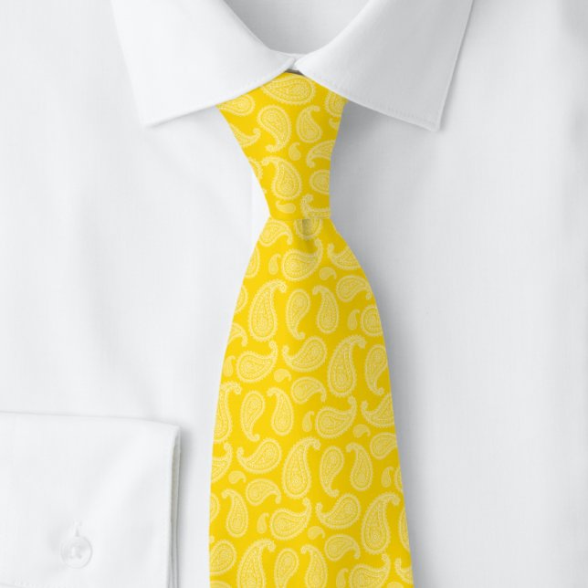 Cravate Paisley Or (Créateur téléchargé)