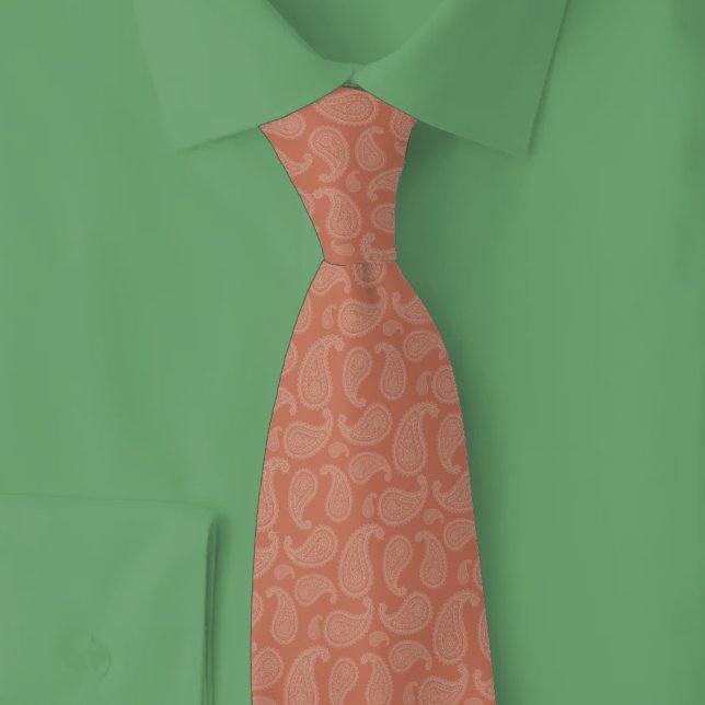 Cravate Paisley Terracotta (Créateur téléchargé)
