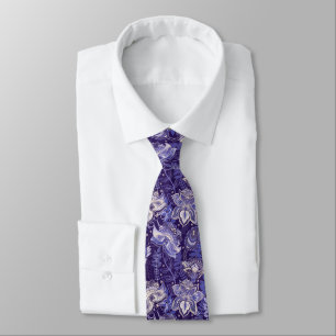 Cravate Paisley Violet