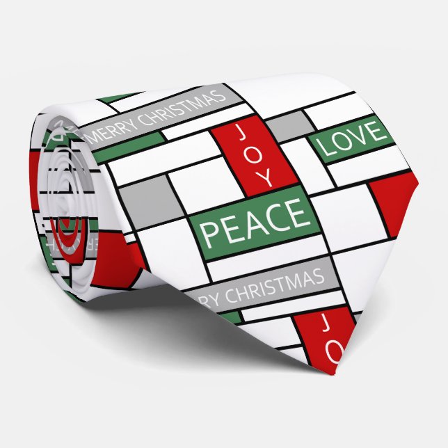 Cravate Paix, amour, joie (Roulé)