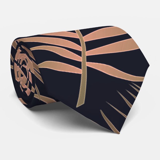 Cravate Palm Feuille moderne Tropical Exotic Design (Roulé)