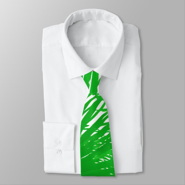 Cravate Palmier vert esthétique Feuilles Tropical (Attaché)