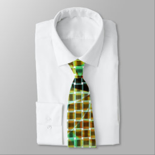 Cravate Panier de style vert et marron semblable à de la p