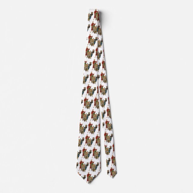 Cravate Panier d'épicerie Retro Family, Mom and Kids (Devant)