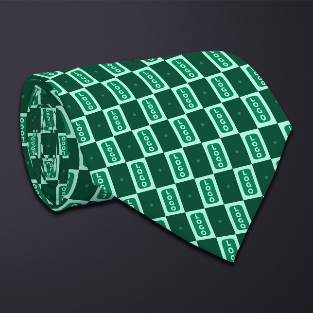 Cravate Panneau de contrôle du logo vert (grand rectangle) (Créateur téléchargé)