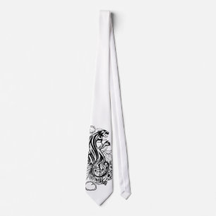 Cravate Panthère noire Minimaliste Gothique Luxe Gras