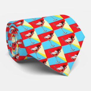 Cravate Papa Noël PopArt Martini