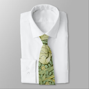 Cravate Papier peint floral bleu Pimpernel de William Morr