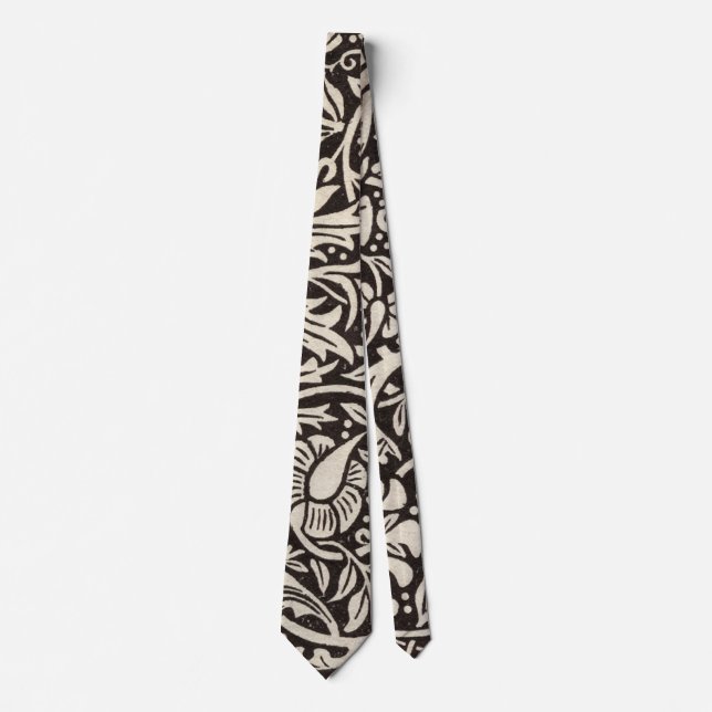 Cravate Papier peint floral Narcisse William Morris (Devant)