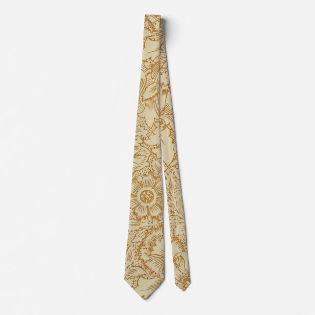 Cravate Papier peint floral Poppy de William Morris (Devant)