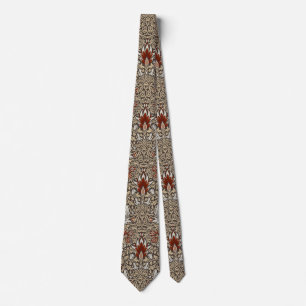 Cravate Papier peint floral Terreux Brun de William Morris