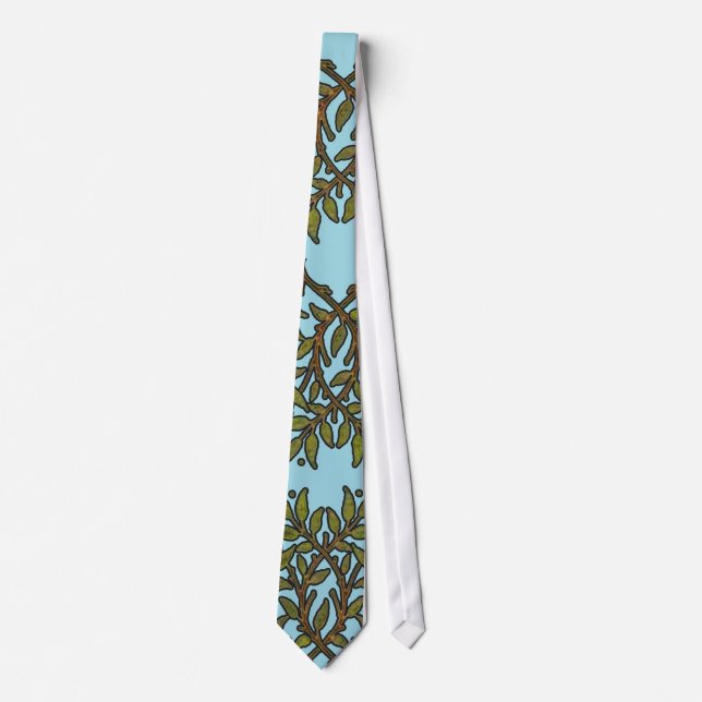 Cravate Papier peint frise d'arbre de William Morris (Devant)