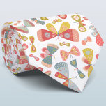 Cravate Papillon<br><div class="desc">Motif papillon en vert tendre, rose, bleu et jaune. Art original de Nic Squirrell.</div>