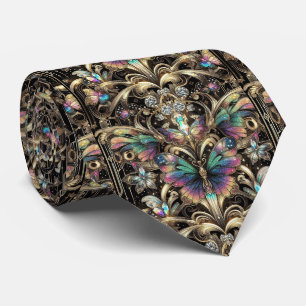 Cravate Papillon Arc-en-Ciel Art Déco Rétro Nouveau