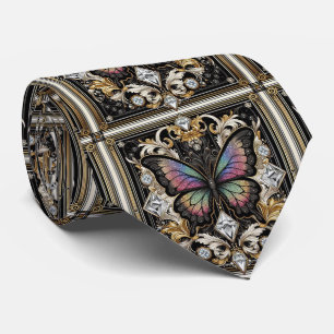Cravate Papillon Arc-en-Ciel Art Déco Rétro Nouveau