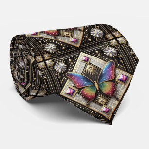 Cravate Papillon Arc-en-ciel Art Déco Rétro Nouveau