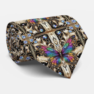 Cravate Papillon Arc-en-ciel Art Déco Rétro Nouveau