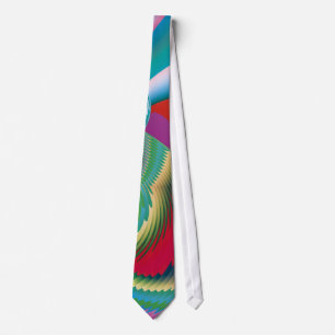 Cravate Papillon de printemps, explosion de couleurs abstr