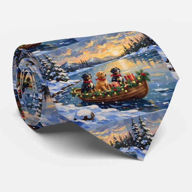 Cravate Papillon Noël Bateau Fêtes (Roulé)