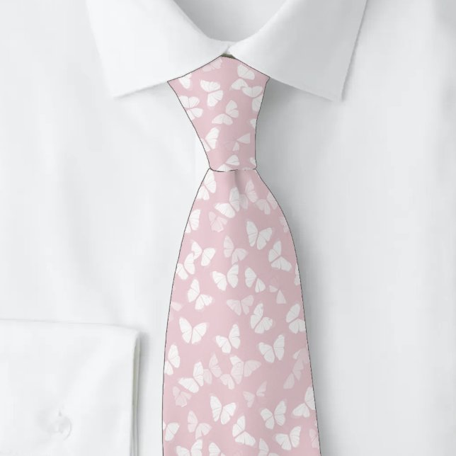Cravate Papillons Rose Poussiéreux (Créateur téléchargé)