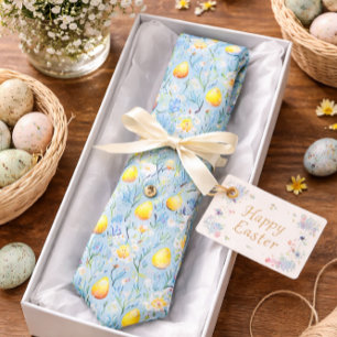 Cravate Pâques bleues