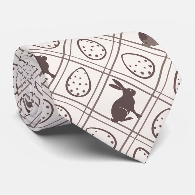 Cravate Pâques Brown (Roulé)