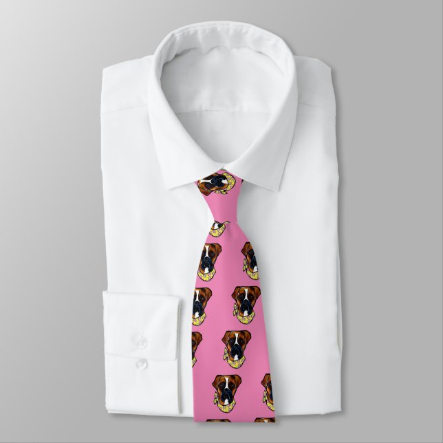 Cravate Pâques Chien Boxer (Attaché)