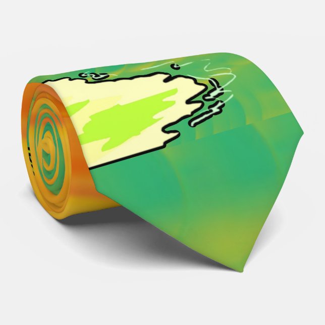 Cravate Paradis Tropical Desert Island Coucher de soleil o (Roulé)