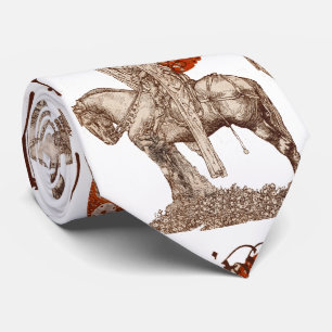 Cravate PARCIFAL EN QUÊTE DE SAINTE GRAINE Noir Blanc Roug