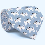 Cravate Parson Jack Russell Terrier Chien Motif bleu<br><div class="desc">Un motif de petits chiens Jack Russell Terrier sur un arrière - plan bleu. Parfait pour ton papa de chien préféré. Art original de Nic Squirrell.</div>