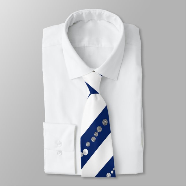 Cravate Parties scintillant bleue (Attaché)